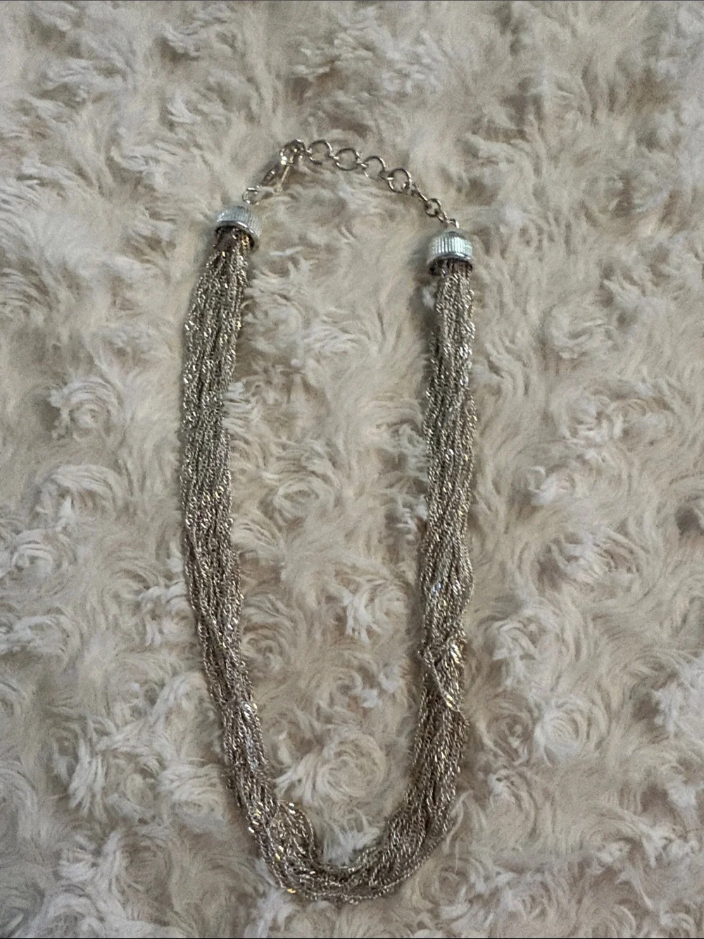 Nine West Silver-Tone Multi Strand Twist Necklace